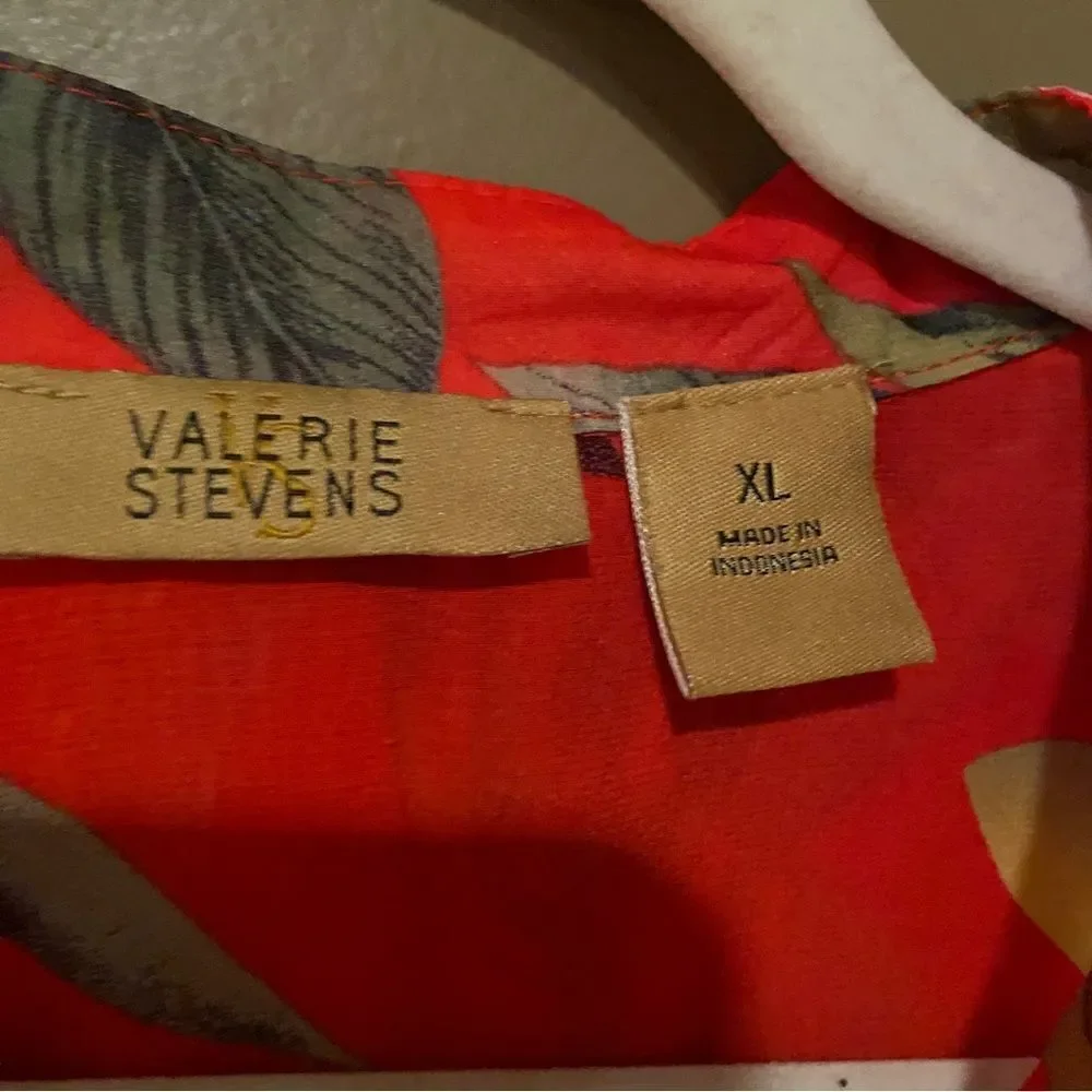 Valerie Stevens Colorful Blouse Size XL